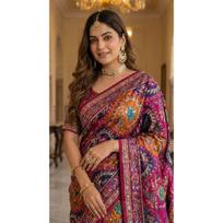 New Viral Instagram Trending Position Print Saree Launch