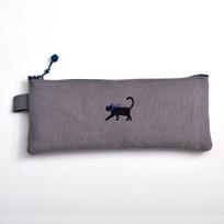 Concise Pen Fabric Pen Black Cat 547587 Case, Case, Design, Gray,