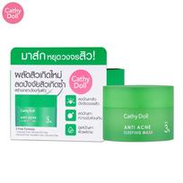 Cathy Doll Anti Acne naktinė kaukė 3% Cica 50 g - Tailandietiška odos priežiūra 50 g žalia