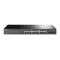 TP-LINK | JetStream 28-Port Gigabit Smart Switch | TL-SG2428P | Web-Managed | Rackmountable | 4 SFP ports | 24 PoE+ ports | Single Power Supply