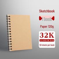 Thickened Detachable A4 Sketchbook for Elementary Students, A5 Mini Pocket Blank Drawing Notebook