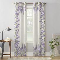 Miegamojo Virtuvės Užuolaida Levandų Medvilnės Kanapės Padas Langų Užuolaidos Užuolaidos Svetainei Dekoratyviniai Elementai 135W x 60H(cm) x1 white