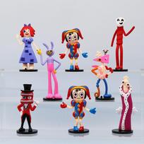 7-12pcs The Amazing Digital Circus Figure Pomni and Jax Plushie Doll Toys Cute Amazing Digital Circus Figure Children Christmas