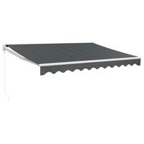 Retractable Awning Anthracite 3.5 x 2.5 m Fabric and Aluminum