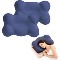 Cloud Pillow Cozy Sleep Pillow, Ergonomic Memory Foam Cervical Support Pillow for Side, Back Stomach Sleepers with Breathable Washable Cover, 2 Pack