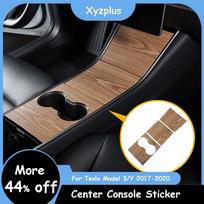 „Model3“ automobilio centrinės konsolės apvyniojimo lipdukas „Tesla Model 3 Y“ medienos konsolės priedai, skirti „Tesla Model Three“ priedui Wood sticker brown