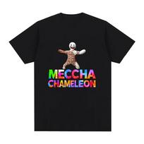 Meccha Chameleon Grafinis Marškinėlis Žaidimas Juokingas Animacinis Spaudinys Marškinėliai Vasariniai Unisex Apvalia Kaklo Iškirpte Trumpomis Rankovėmis Medvilniniai Streetwear XS juoda