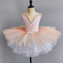 Balerinos Mergaičių Drabužiai Vaikų Suknelės Vestido Vaikų Baleto Suknelė Tutu Šokio Kostiumai Mergaitės Baleto Triko Gimtadienio Dovana Vasaros 110 beige