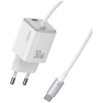 Usams 30W Lightning Charger For Iphone 11 12 13 14 15 Fast Charger 5.1 x 4.3 x 2.2 cm balta
