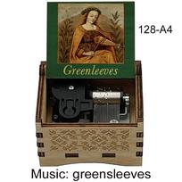 Wind-Up Greensleeves Music Box English Folk Song 18 Note Mechanism Gifts Items Toys for Kids Friends Christmas (White,Small) balta