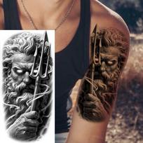 1 Sheet Scary 3D Skull Skeleton Temporary Tattoos For Men Women Adults Halloween Waterproof Realistic Zeus Fake Tattoo Stickers China Mainland
