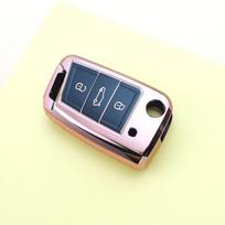 Keyless Protector Tpu Flip Folding Car Key Case Cover For Volkswagen Vw Tiguan Mk2 Beetle Ateca Caddy T5 Polo Golf 7 Passat