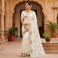 New Launch Party Wear Soft Space Silk Elephant Design Saree