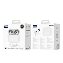Jellico Airblue 3 iPhone ausinės su plokščiu garsu ir patogiu dėvėjimu balta