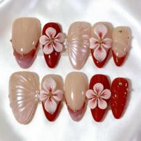 French Tip Press-On Nails Short Almond Shape Solid Color Reusable Artificial Nail Tips Women Men Teens AW1173