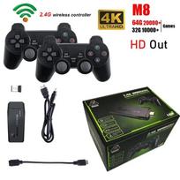 Vaizdo žaidimų konsolė 2.4G dvigubas belaidis valdiklis Game Stick 4K 20000 žaidimai 64 32GB retro žaidimai, skirti PS1/GBA berniukui Kalėdų dovana 32G