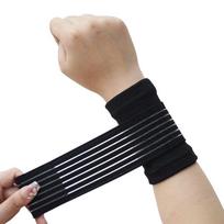 Riešo apsauga kompresinis tvarstis sportui, dviračių sportui ir krepšiniui Black Wrist Guard Single