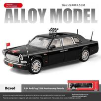 1/24 Hongqi L5 Limediecy Automobilio Metalinis Modelis 70 Dienų Per Metus Dekoratyvinis Madingas Grandinės Automobilis Draugui 1/24-Size:22*8*7.5cm juoda