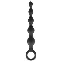 Dorcel Deep Feel - karoliukais dengtas analinis dildo (juodas)
