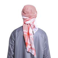 1 vnt. Juodas/Raudonas Arabiškas Kafiya Keffiyeh Arabiškas Musulmoniškas Galvos Skara Poliesterio Arabiškas Shemagh Kaklo Apvyniojimas Suaugusiems Palestinos Turbano Kepurės