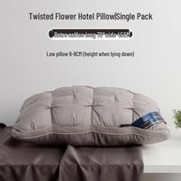 3D Twist Velvet Neck Support Pillow - Luxury Hotel Style for Students and Dorms