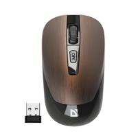 Wireless mouse Defender WAVE MM-995 optical clickless silent 1600dpi brown