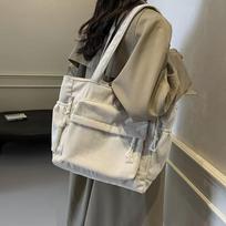 Vintage Shoulder Bag with Multiple Pockets, Fixed Straps, Zipper Closure Ideal for Casual Outings, Commuting, Travel Bag Vintage Small Tote Bag balta