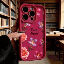 Lilies and Roses Pure Heart Soft TPU Shockproof Case For Xiaomi Redmi Note 15 14 13 12 11 Pro Anti-Fall Protective Back Cover Redmi 8