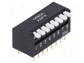 Switch: DIP-SWITCH | Poles number: 8 | ON-OFF | 0.025A/24VDC | Pos: 2
