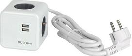 Aura_Line Buitinis ilgintuvas AURA LINE, 4 vt., 2USB C, 1,5m