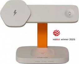 Canyon Wireless Charging Station Hexagon 310 3in1 LightGrey/Orange