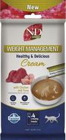 Farmina N&D Quinoa Cat Weight Management Cream with Chicken & Tuna box – cat treat – 4x15g