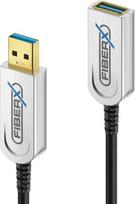 No Name FiberX FX-I650-010 USB cable USB 3.2 Gen 1 (3.1 Gen 1) 10 m USB A 10Gbit/s 4.5 W Black, Silver