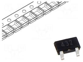 IC: voltage reference source | 1.24V | ±0.5% | SOT23-3 | reel,tape