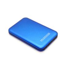 2.5  SATA External HDD Enclosure USB 2.0 Hard Disk Drive Case Metal Tool Free Box SATA&2.5" mėlyna