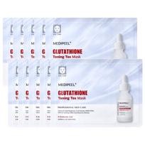 MEDIPEEL Glutathione Tonizuojanti Tox Kaukė Šviesinanti Glow Lakštinė Kaukė 25ml x 10vnt