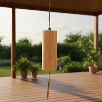 YMBY Ko_shi Style Bamboo Wind Chimes 4 Elements Chakra Water Earth Fire Air for Sound Healing and Meditation A