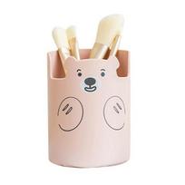 yangyizhi Cute Bear 2-in-1 Pen Holder & Phone Stand, Macaron Colors Desk Organizer, Large Capacity Storage for Pens Makeup Brushes Scissors rožinė