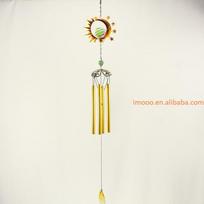 Factory Price Wind Chime Star Moon Pendant Plated Colorful Beads Hanging Drop for Outdoor Indoor Garden Geometric Wind Chimes