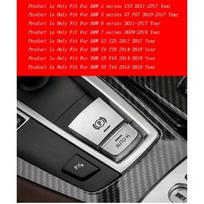 Automobilio stiliaus centrinis rankinis stabdys automatinis H mygtuko dekoratyvinis dangtelis apdaila BMW 5/6/7 serijos F10 GT F07 X3 f25 X4 f26 X5X6 sidabras