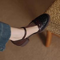 Summer Color-blocked Perforated Breathable Platform Roman Sandals for Women Shoes 35 juoda