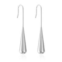 High Quality Fashion New Long Water Drop Earrings For Women Girls Stainless Steel Dangle Ear Jewelry Party Wedding Gift sidabras
