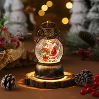 Christmas Music Snow Globe TV Night Light Ornament