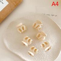 10Pcs Simple Acrylic Black Mini Small Grab Clip Princess Head Bangs 1pc balta