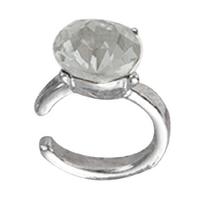 Fashionable Clip On Ear Cuff With Cubic Zirconia Stones Versatile Alloy Jewelry For Women No Piercing