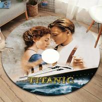 Titanic Round Area Rug,Carpet Rug for Living Room Bedroom Sofa Playroom Decor,Non-slip Floor Mat 80cmx80cm