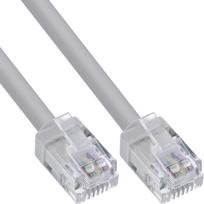 InLine Kable teleinformatyczne Modularny okrągły kabel RJ12 Wtyk / Wtyk 6-żyłowy 6P6C 20m | 4043718349388 | 4043718349388