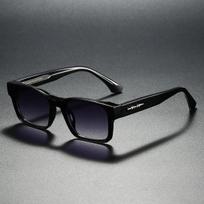 Vintažiniai Retro Kokybiški Kvadratiniai Saulės Akiniai Vyrams Metalinis Pagrindas CP UV400 Moterims Saulės Akiniai Kelionėms Žygiams Paplūdimiui Žvejybai 1PC black
