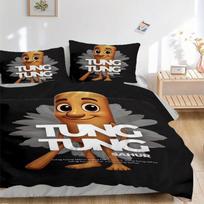 Tung Tung Sahur Bedding Set - 3 Piece Comforter Cover Gift for Bedroom,Includes No InsertB134 135x200cm