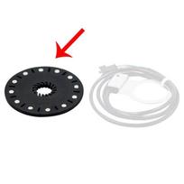 Electric Bicycle Pedal 12 Magnets E-bike PAS System Assistant Sensor Speed Sensor Black Color Easy to Install 12 magnets disk white